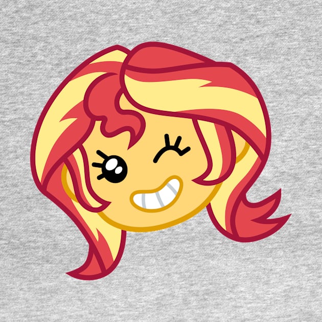 Emoji Sunset Shimmer wink by CloudyGlow